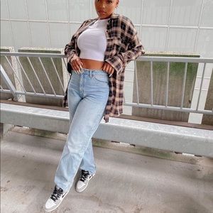 Zara Wide Leg Jeans Light Wash